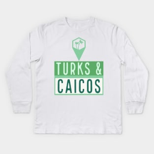 Turks and Caicos Islands Caribbean Kids Long Sleeve T-Shirt